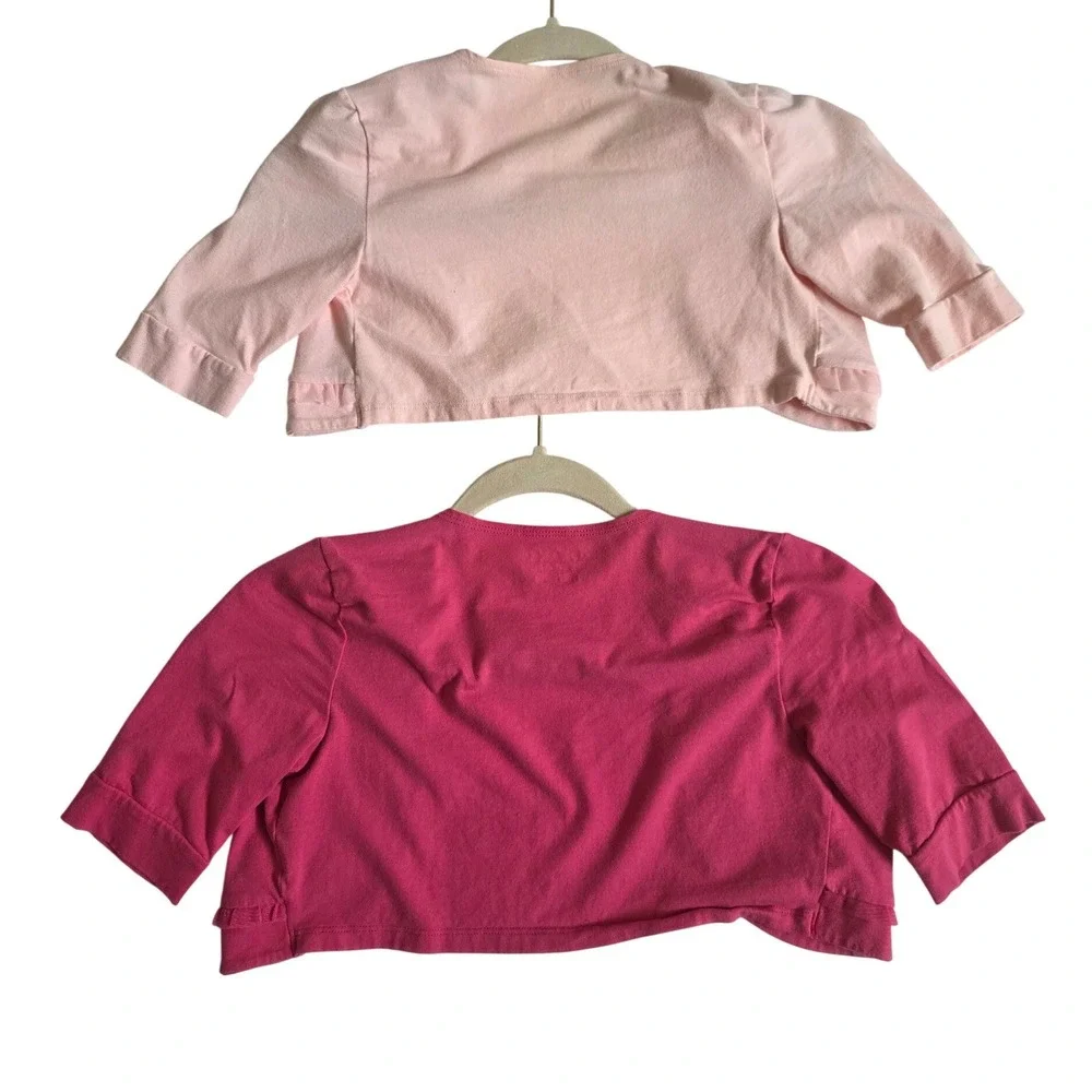 The Children's Place Shrug Bolero L 10/12 Pink Ruffle Layering Cardigan